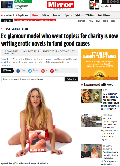 Tracy Kiss The Daily Mirror