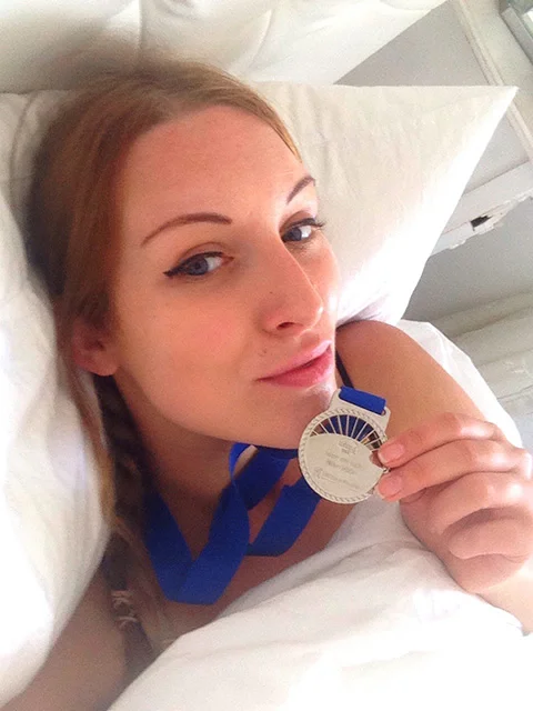 I'm In Bed With My Finish-Line Medal As I Write This
