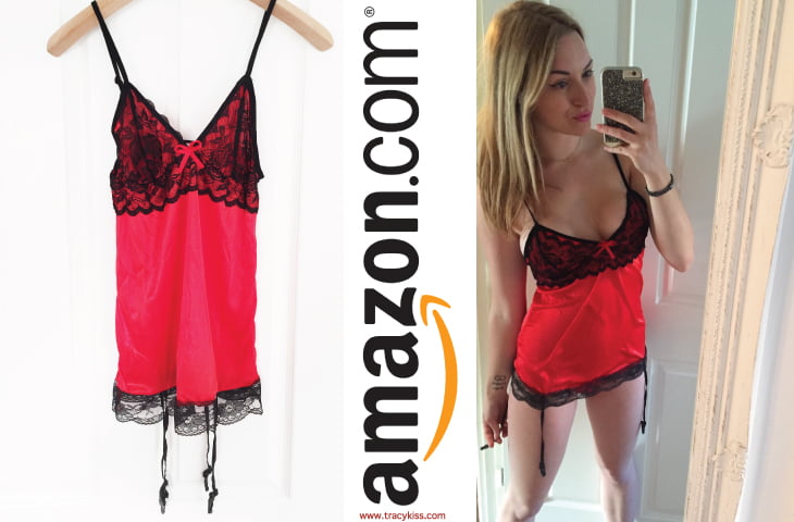 Amazon Wishlist Red Satin Babydoll Negligee