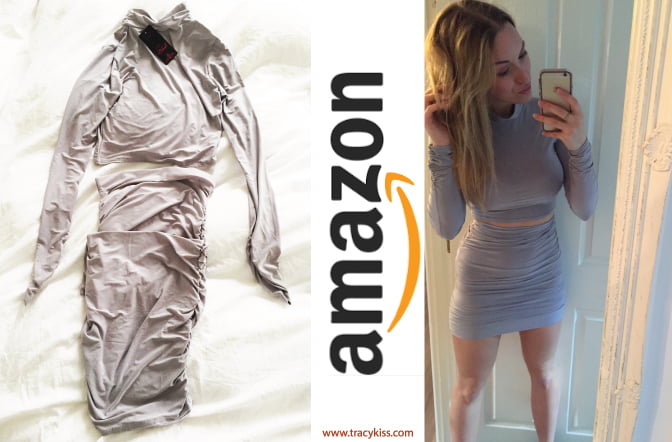 Amazon Wishlist Grey Ruched Bodycon Co-ord