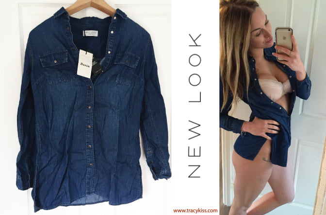 Newlook Navy Denim Oversized Shirt