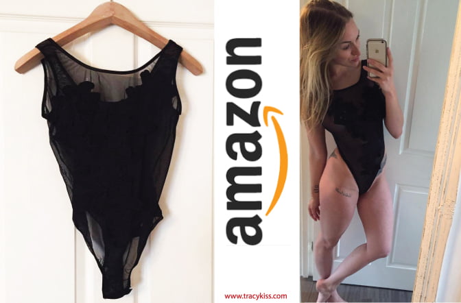 Amazon Wishlist Black Floral Leotard